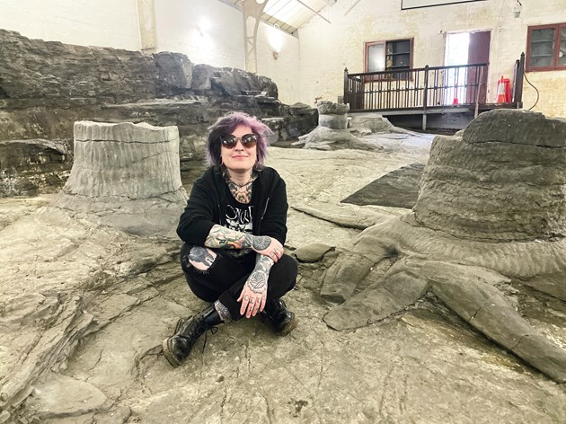 Dr Katie Strang at Fossil Grove, Glasgow ©Katie Strang: Dr Katie Strang at Fossil Grove, Glasgow ©Katie Strang