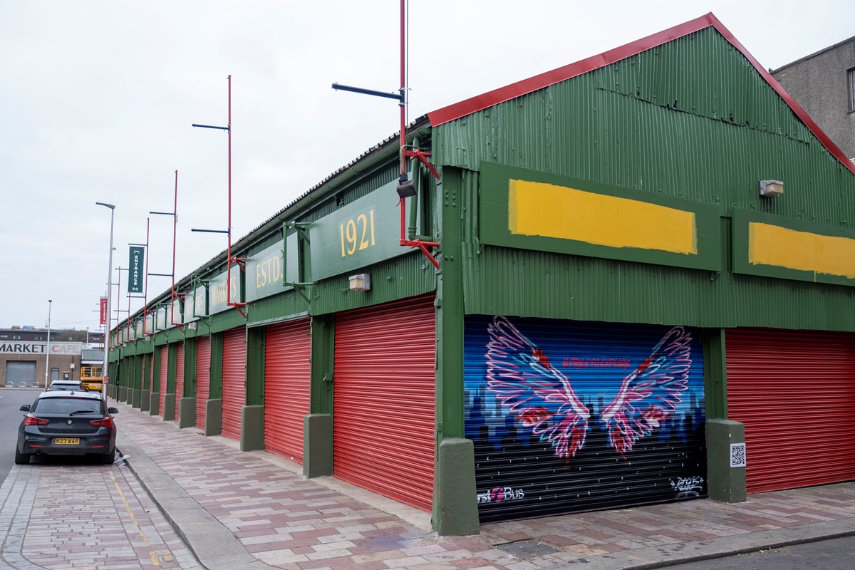 First Bus Mural at The Barras Location