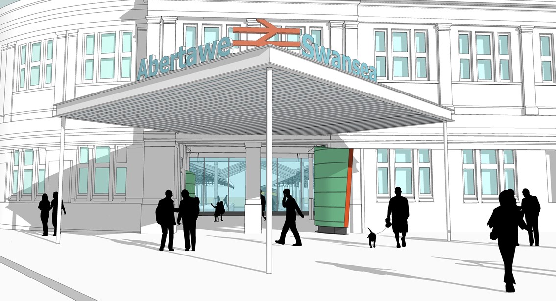 New station facade for Swansea: Plans for Swansea station unveiled for the first time