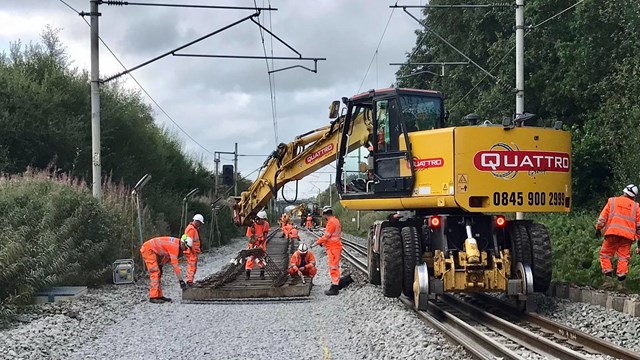 Railway open for business after major August bank holiday upgrades: Track renewals in Macclesfield over August bank holiday