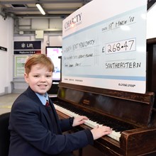 1. Harrison plays the Bromley South station piano