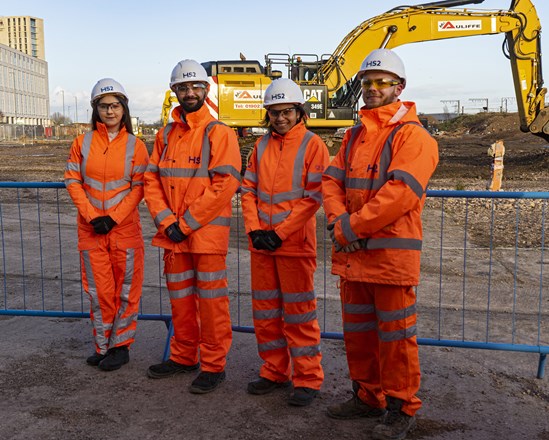 HS2 Ltd and Supply Chain Apprentices Curzon Street Site February 2020: Credit: Jeremy de Souza
(Curzon Street, announcement, green signal, apprentices, diversity, EDI)
Internal Asset No. 14035