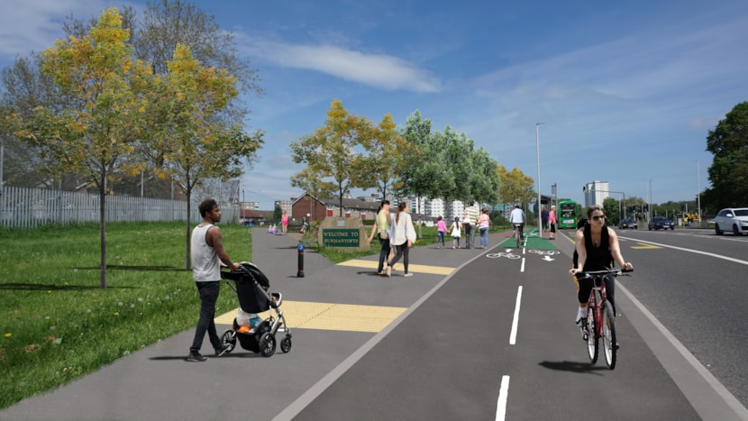 Have your say on plans to improve travel along Burmantofts Street and Beckett Street: Burmantofts Street Artist's Impression