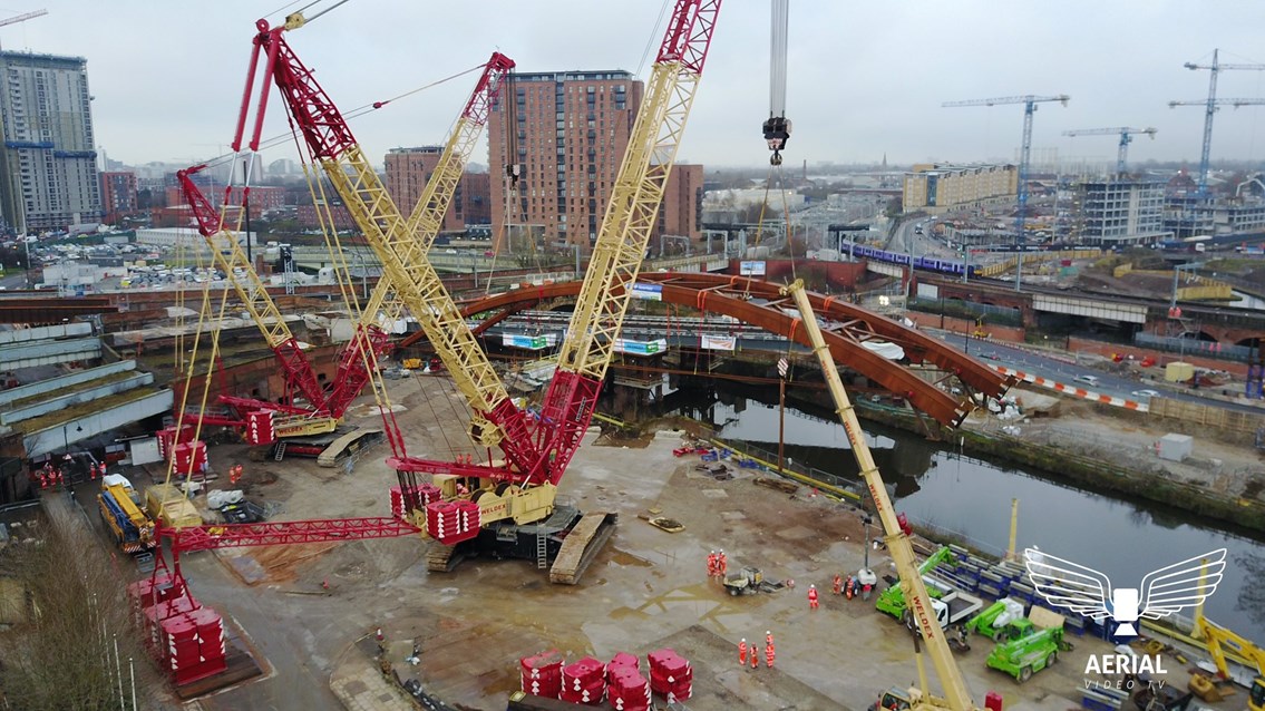 Ordsall Chord courtesy of Aerial Video TV