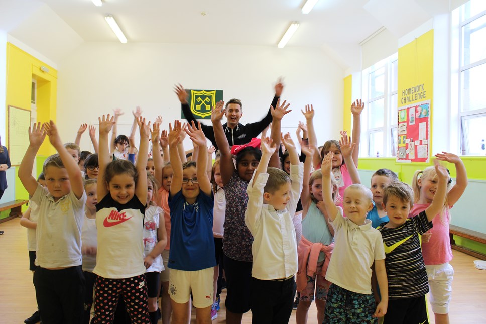 Buckie pupils take to the floor for sponsored zumbathon with Sean Batty