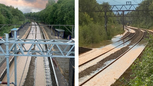 Fairfield track flooding from burst water main