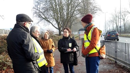 Living Streets teams speaking to residents in another LA area