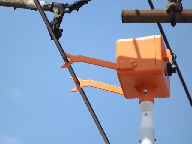Overhead line maintenance camera
