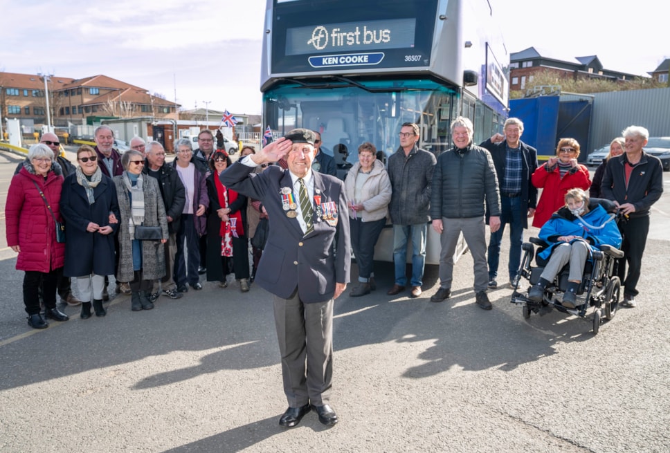 Ken Cooke with York Veterans Group and bus 1