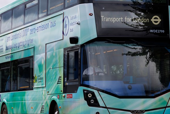 TfL Image - 1000th zero emission bus front