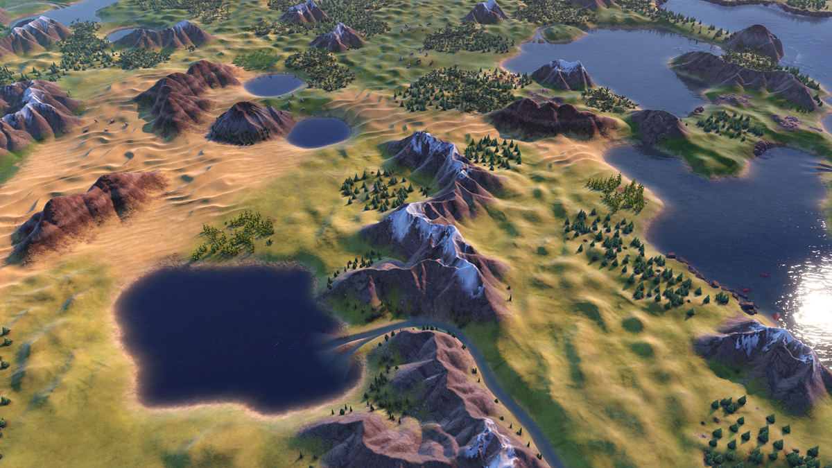 Civilization VI - Byzantium & Gaul Pack - Highlands Map