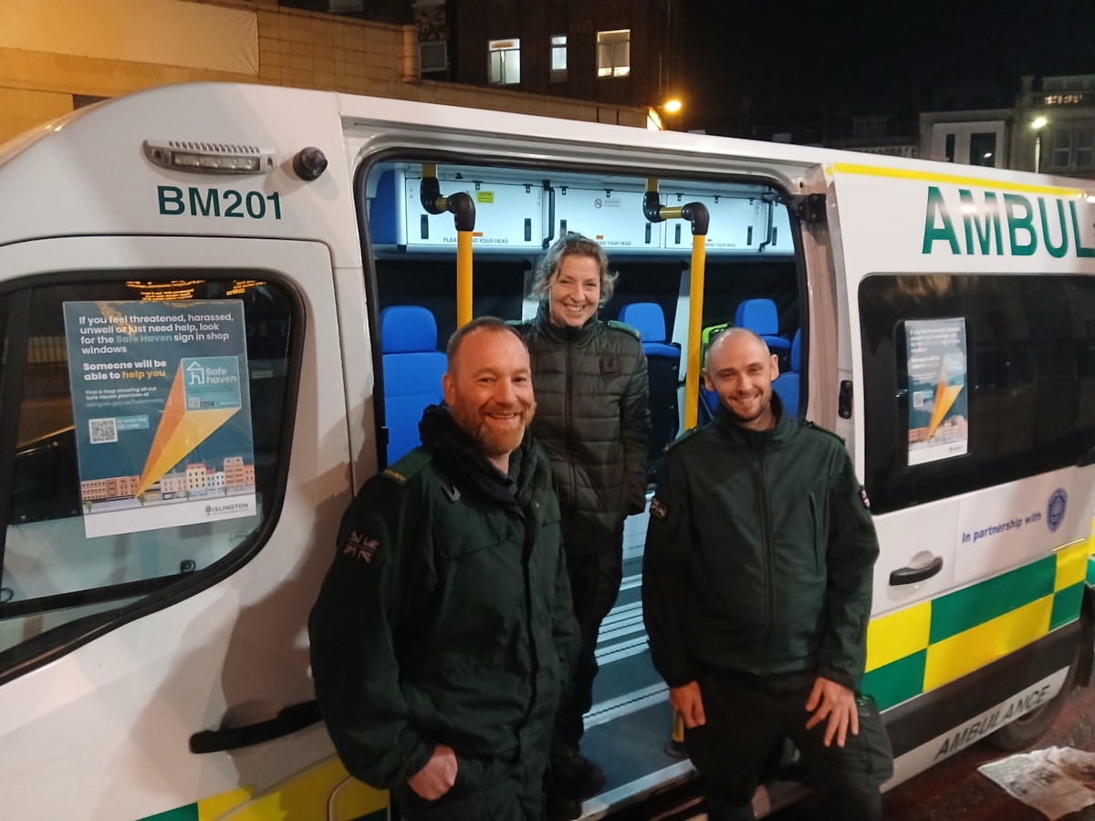 Medics at work at the Islington Night Safety Hub