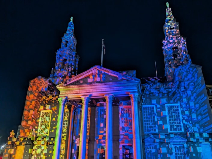 City shines as Light Night Leeds makes memorable return: In Dual Light -  Nele Fack & Niels Blondeel