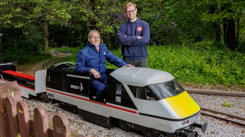 Nigel Turner, LNER driver, and Caleb Lovegrove from Manor Park Miniature Railway
