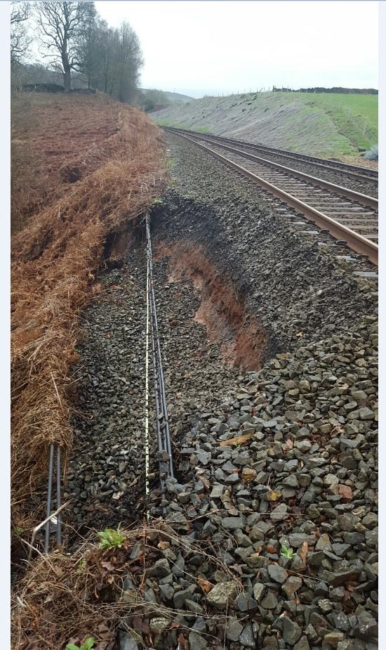 North West railway engineers poised to respond as Storm Eleanor approaches: Armathwaite storm damage