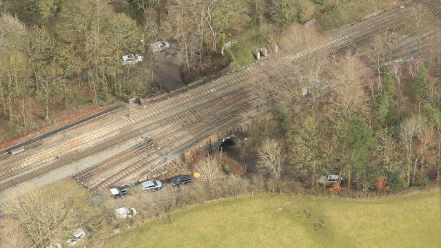 Aerial image of Bowden Lane bridge courtsey of NR Air Ops