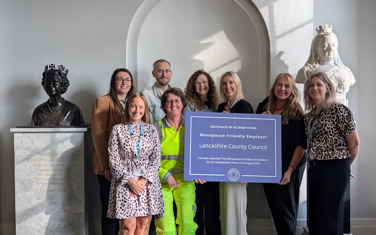 Lancashire County Council (LCC), has been awarded the Menopause Friendly Accreditation.