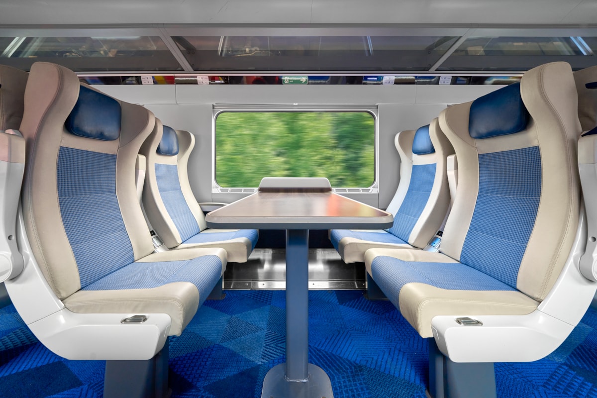 First Class seat & table