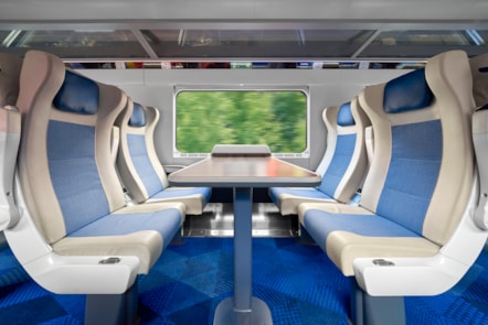 First Class seat & table