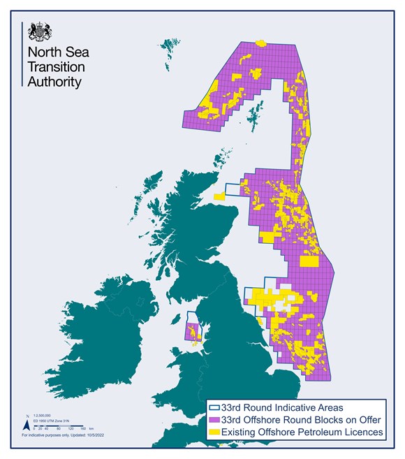 EMBARGOED UNTIL 00:01 FRIDAY 7 OCTOBER                                                                   NSTA launches 33rd Offshore Oil and Gas Licensing Round: 33rd round offered blocks