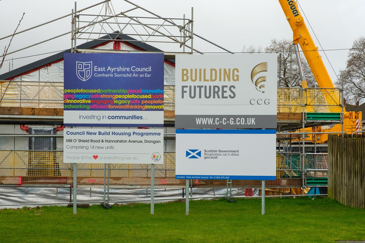 Ground breaking at housing site Drongan