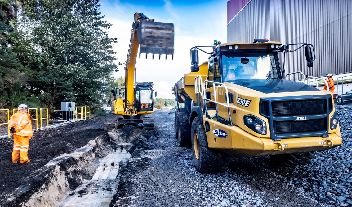 Track renewal as part of project at Inverness airport