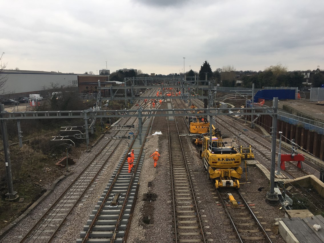 Huge package of reliability improvements coming to Anglia’s rail network this Easter: Track renewal GEML