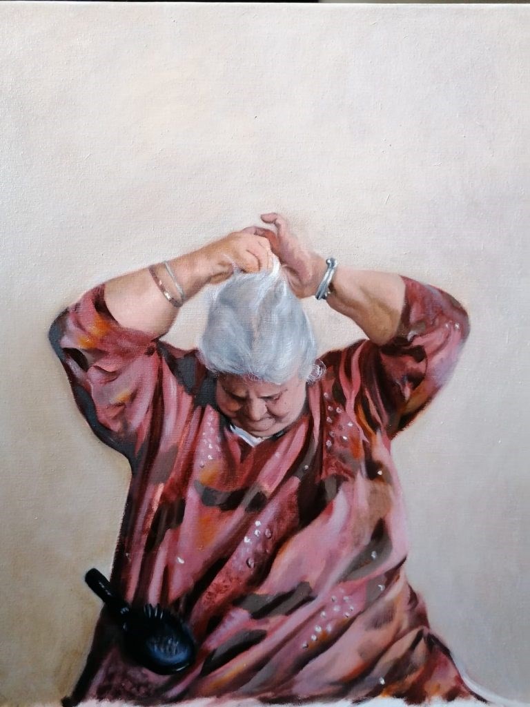 Suman Kaur, Brushing, 2022, copyright the artist