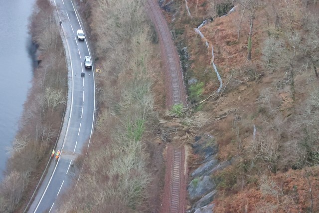 Work begins to clear landslip at Cruachan: AG8I6415