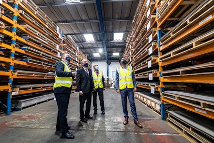 Chris Stephens MP, Graham Mercer Rearo MD, Brian Loye Scottish Enterprise, Humza Yousaf MSP