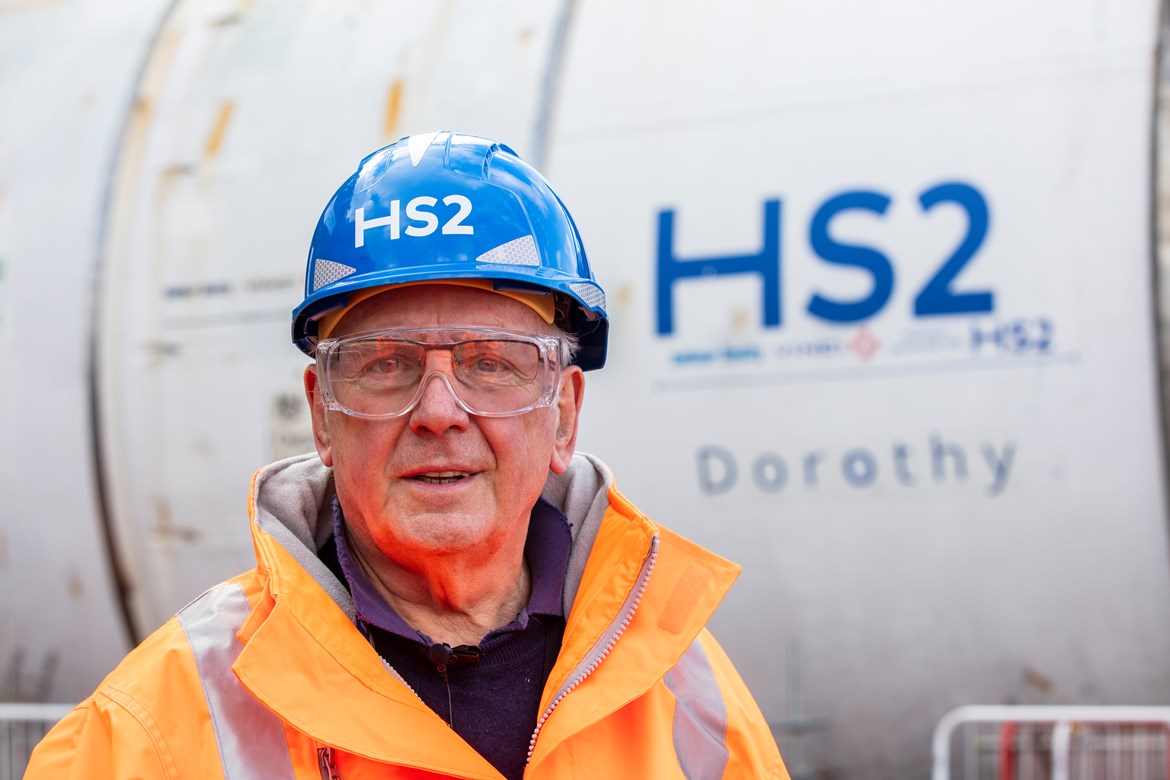Legendary music producer and rail enthusiast Pete Waterman unveils name of HS2’s first Midlands tunnelling machine: Pete Waterman unveils the name of the Long Itchington Wood Tunnel TBM