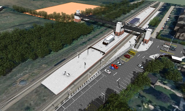 CGI of Eaglescliffe Station's proposed new layout