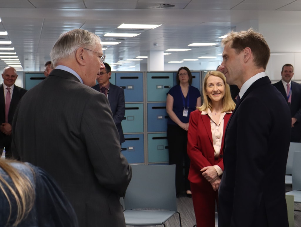 HRH The Duke of Gloucester with the Policing Minister Chris Philp MP
