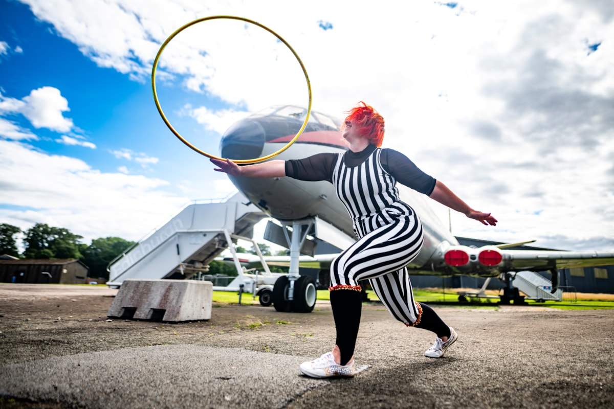 Kat Borrowdale from Think Circus at the National Museum of Flight. Photo © Andy Catlin (4)