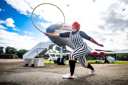 Kat Borrowdale from Think Circus at the National Museum of Flight. Photo © Andy Catlin (4)