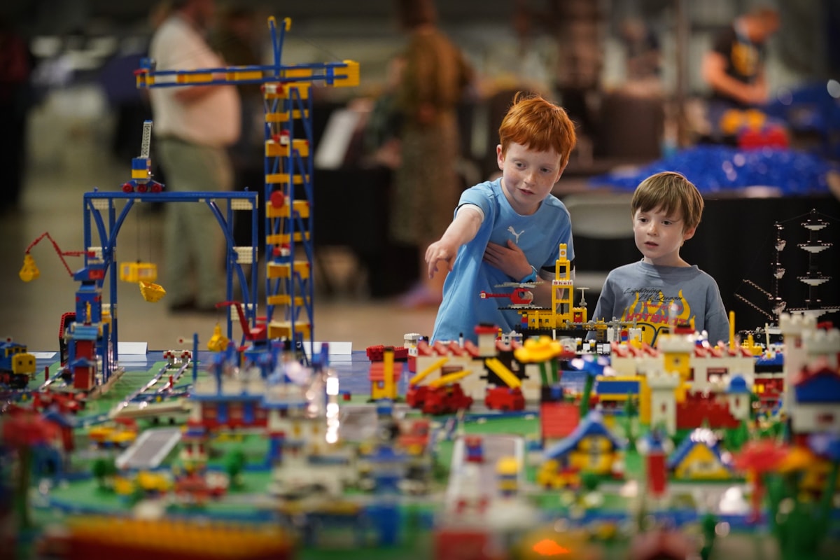 Families enjoy Awesome Bricks at the National Museum of Flight. Photo (c) Stewart Attwood (6)