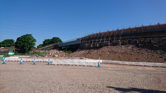 Mardy Road bridge in Cardiff is being reconstructed by Network Rail