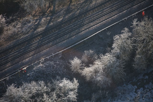 Lingfield Landslip - picture Network Rail Air Ops