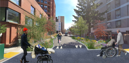 An artist's impression of proposals for Downham Road