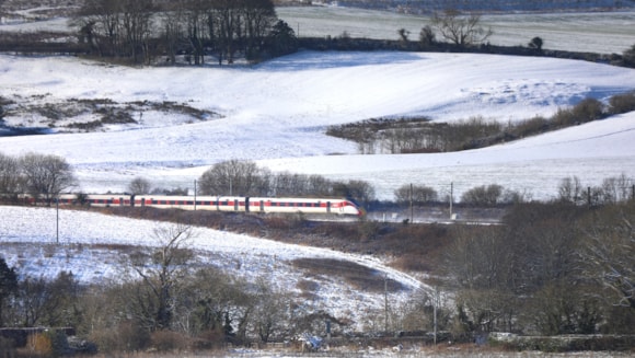 LNER Azuma on a wintry route cropped