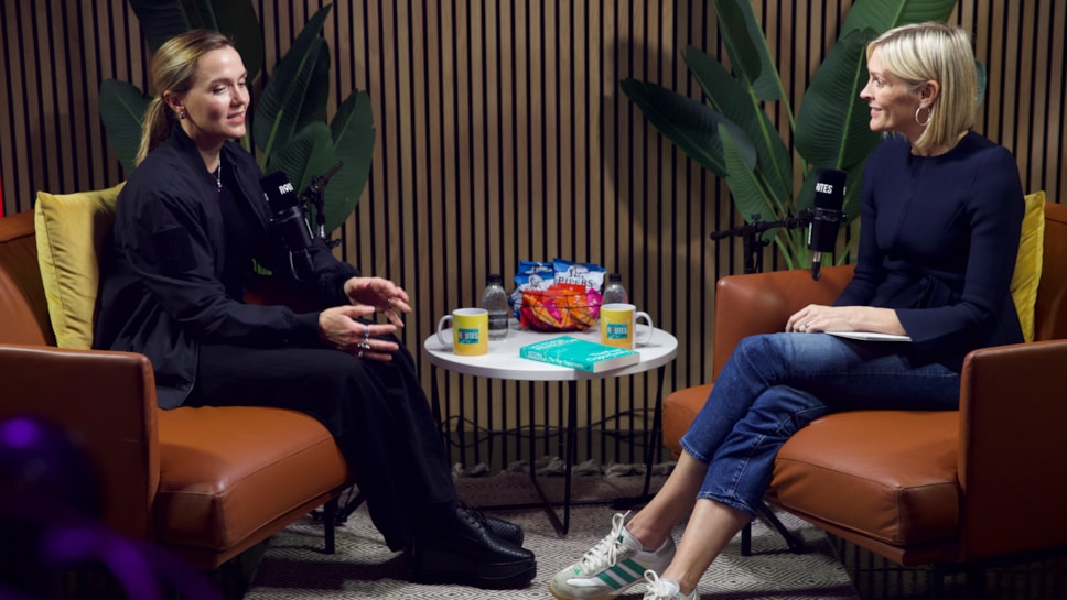 Victoria Pendleton and Jenni Falconer in Routes Studio