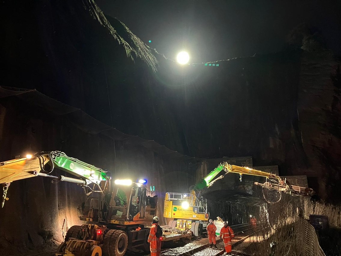 Works between Dawlish and Holcombe
