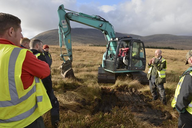 A Peatland ACTION demonstration day at Cairnsmore of Fleet National Nature Reserve, Dumfries and Galloway