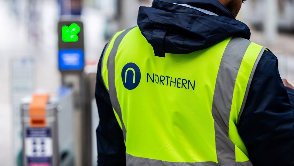 Image shows Northern staff member at ticket gateline