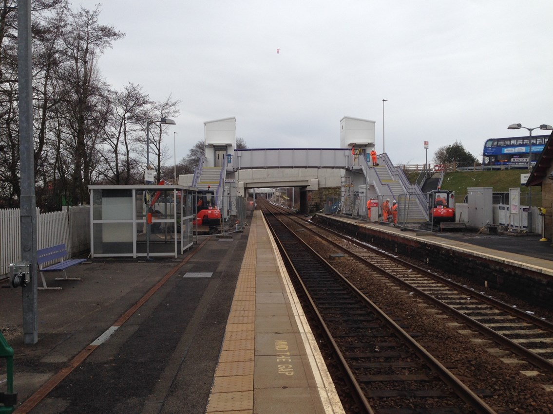 Network Rail opens new station footbridge at West Calder: West Calder station footbridge
