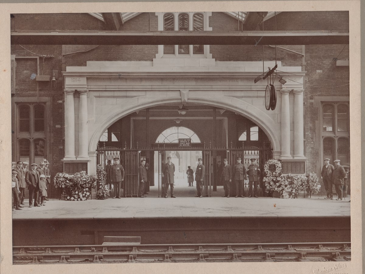 Stoke station war memorial unveiled 1922 Mark Smith Collection-2