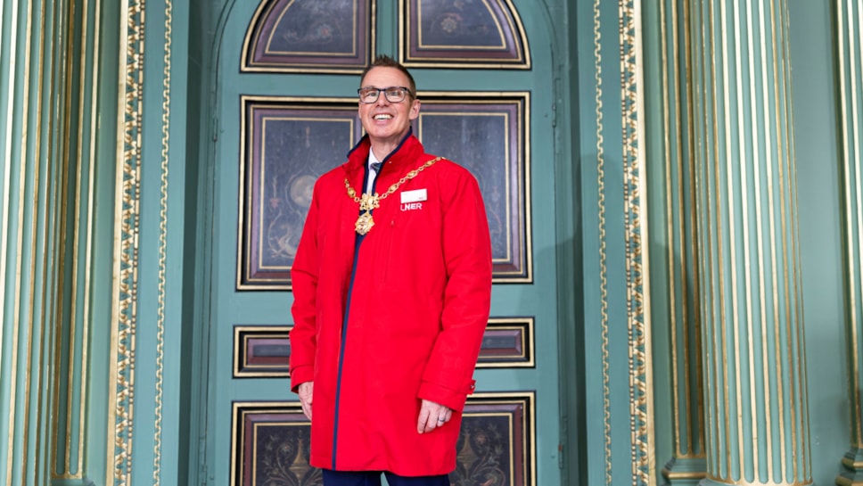 Paul Doughty, LNER and Sheriff of York in York Mansion House