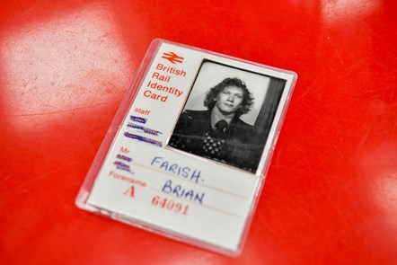 Brian Farish's ID pass from 1973 when he started his railway career