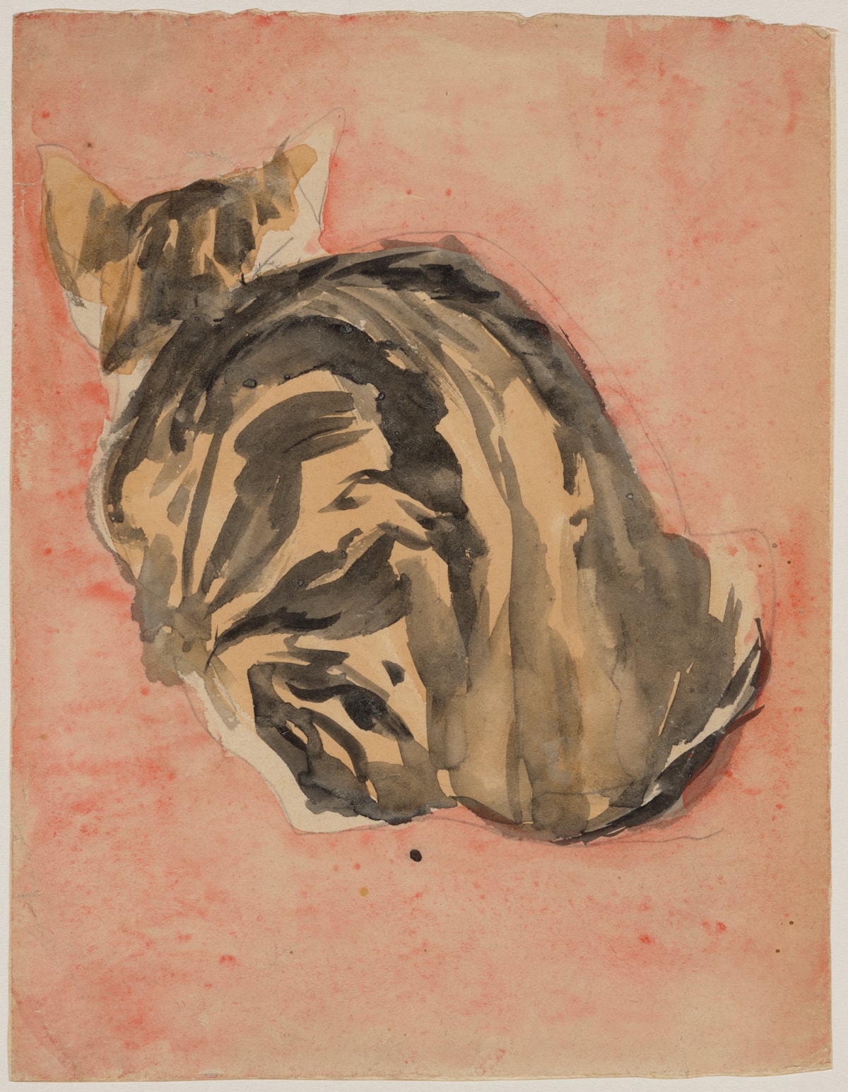 Gwaith celf Gwen John, Seated Tortoiseshell Cat.