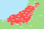 Cered-Pembs-Carms-drought-map-red English: Cered-Pembs-Carms-drought-map-red English